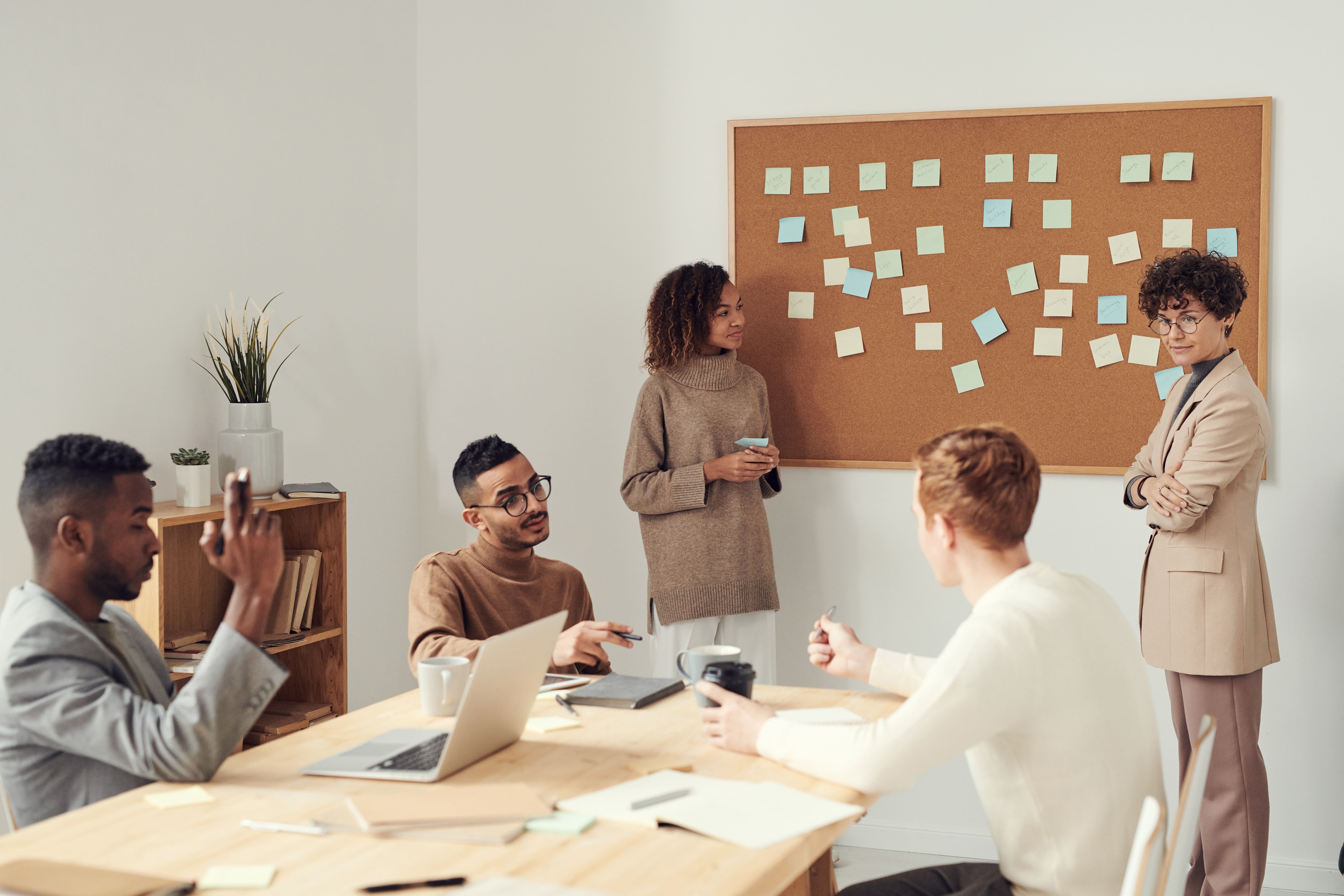 collaborative group of diverse workforce brainstorming